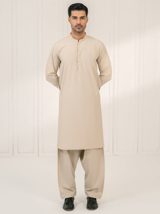 Unstitched Kameez Shalwar Suit – Ivory