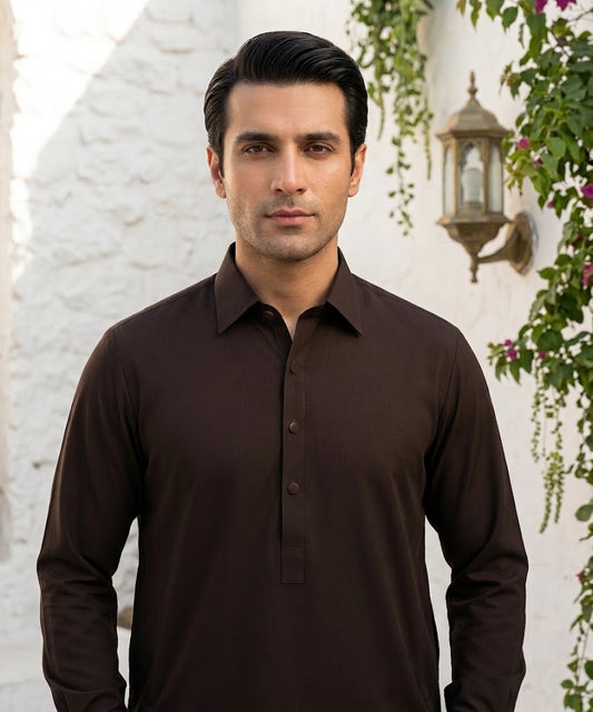 Refined Wash & Wear Unstitched Suit – Maroon