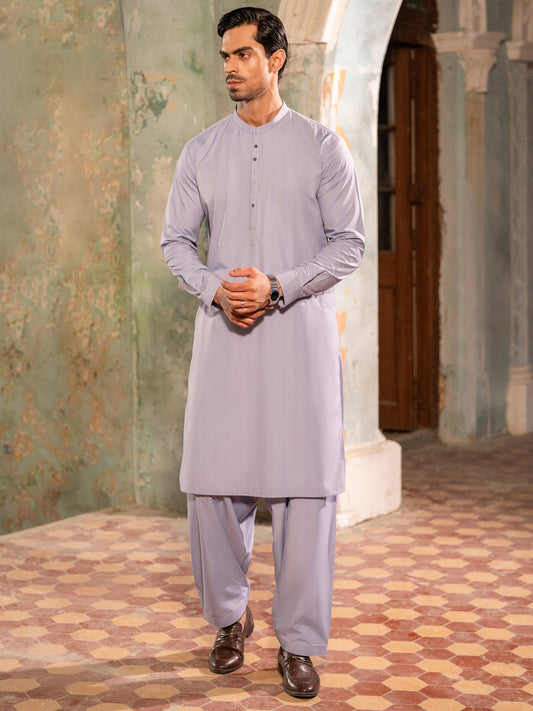Unstitched Kameez Shalwar Suit – Light Purple