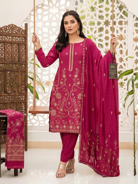 MoizFabric – Lawn Banadora Heavy Embroidered 3-Piece Suit